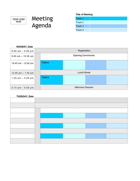 46 Effective Meeting Agenda Templates ᐅ TemplateLab