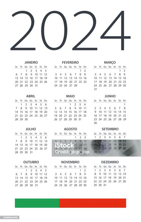 Calendar 2025 Portugal Vector Illustration Portuguese Language Version ...