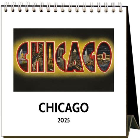 Nostalgic Chicago 2025 Easel Desk Calendar - Calendars.com