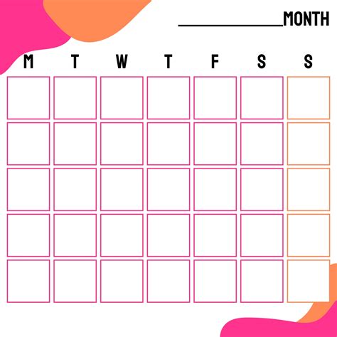 Calendar Printable Free Editable - Celina Marisa