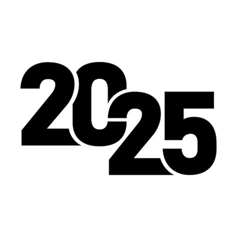 Diseño de tipografía de texto de año nuevo 2025. | Vector Premium