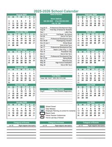 School Calendar 2025-2026 & Academic Calendar Templates