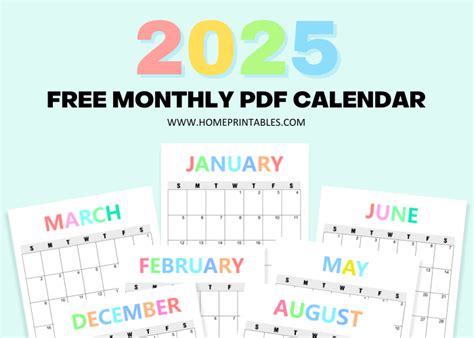 Monthly Calendar Pages Printable 2025 - Elset Horatia