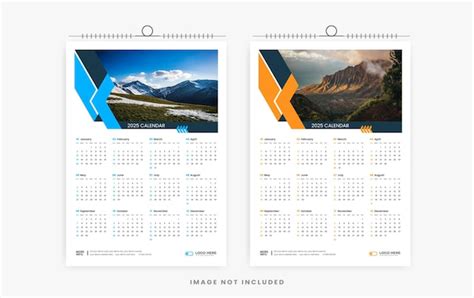 Plantilla de diseño del calendario 2025 una página | Vector Premium