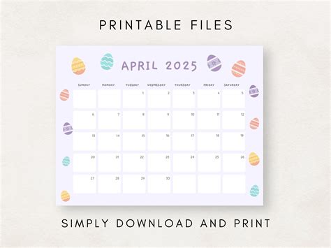 Cute 2025 Calendar Printable, Monthly Calendar 2025, 2025 Planner ...