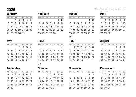Calendario 2025 Iso - Tori Aindrea