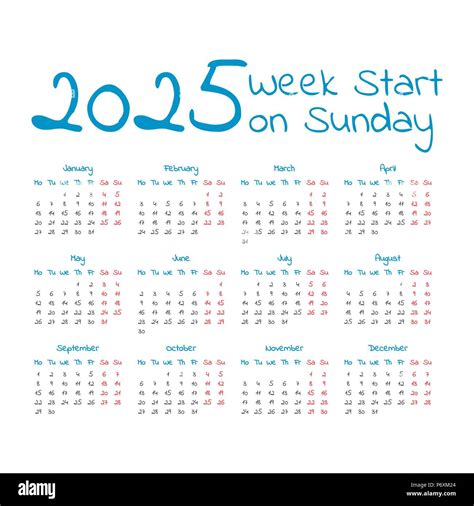 2025 Numbered Weeks Calendar - amii ninetta
