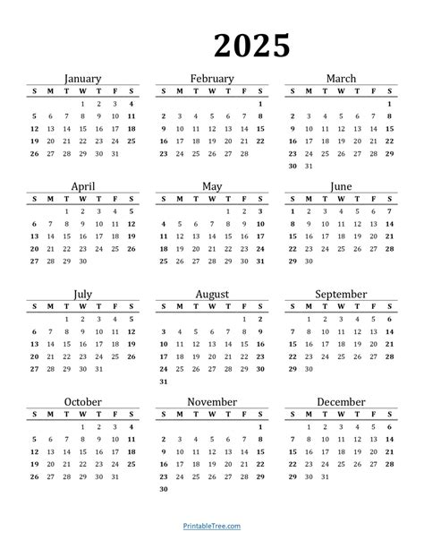 Printable Calendar 2025 One Page with Holidays (Single Page) 2025 ...