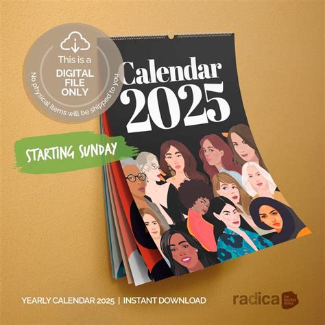 Women 2025 Calendar - Etsy