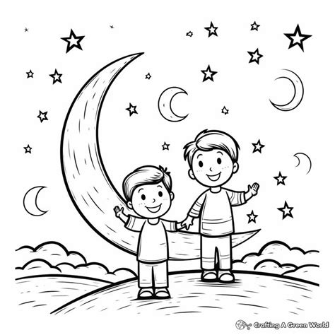 Moon Coloring Pages - Free & Printable!【2024】