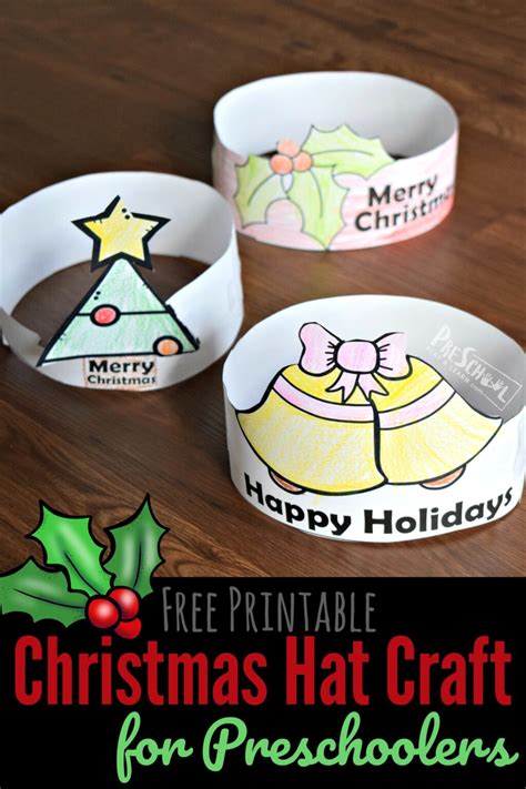 FREE Printable Hat Preschool Christmas Crafts