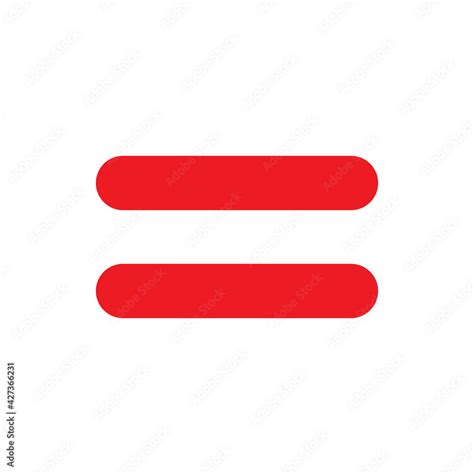 Red Equal Sign