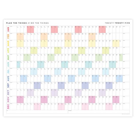 PRINTABLE 2025 ANNUAL CALENDARS // INSTANT DOWNLOAD - Plan The Things