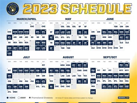 Milwaukee Brewers Schedule 2023 Printable - Get Your Hands on Amazing ...