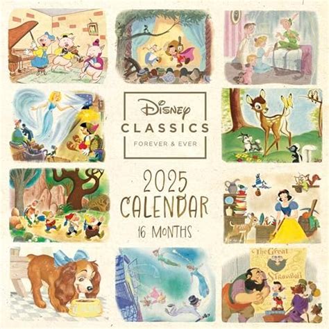 Amazon.com: Disney Classics 2025 30 x 30 Brochure Calendar : Office ...