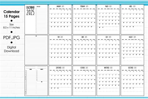 2025 Blank Calendar Sheets 2025 - Raymond Chen