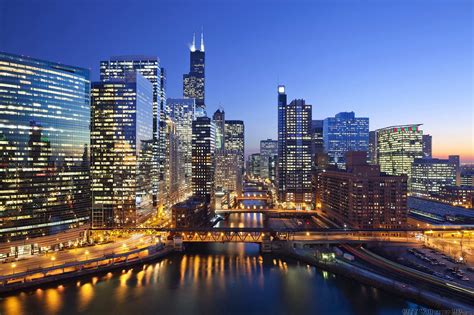Hermosa noche en Chicago. Fondos de ciudades y países para Android ...