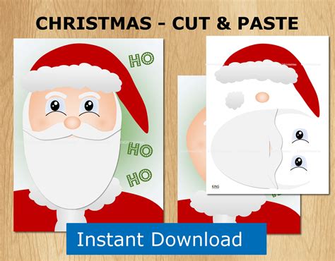 Christmas Craft, Printable Preschool, DIY Santa, Kindergarten ...
