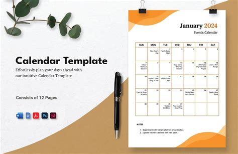 Calendario 2025 Publisher Plantilla - Ansley Paulina