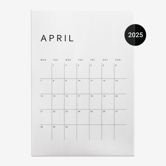 2025 Calendar Black And White $1.66 - Korry Mildrid
