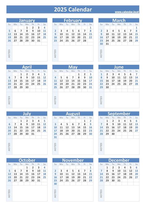 2025 printable calendar with week numbers and holidays