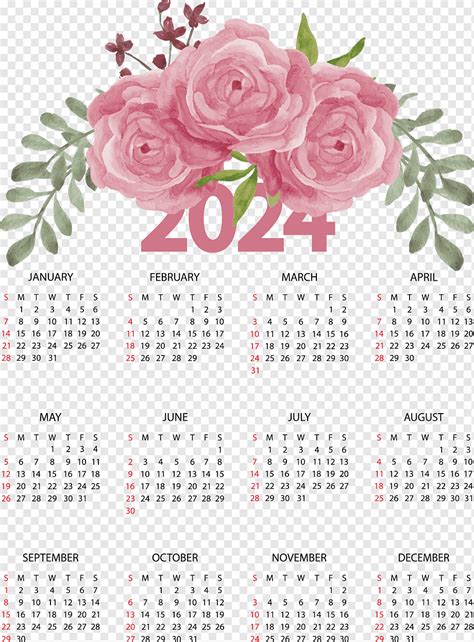 Vectores De Calendario 2024 Png Calendario Calendario 2024 - Free ...