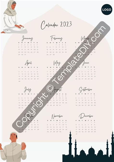 Islamic 2025 Calendar Printable Template PDF, Word, Excel