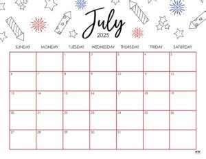 July 2025 Calendars - 107 FREE Printables | Printabulls