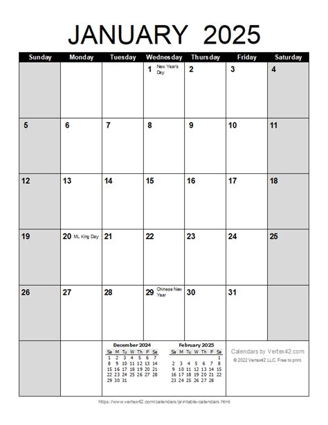 2025 Calendar Templates and Images