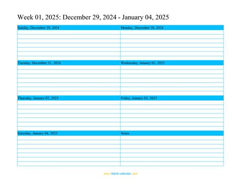 Calendar By Week 2025 Printable - Carla Marnia