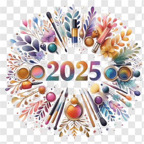 Acuarela 2025 Festiva Y Alegre PNG ,dibujos 2025, Año Nuevo, Colorido ...