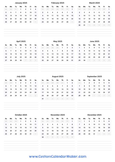Custom Print Calendar 2025 - Anita Girard