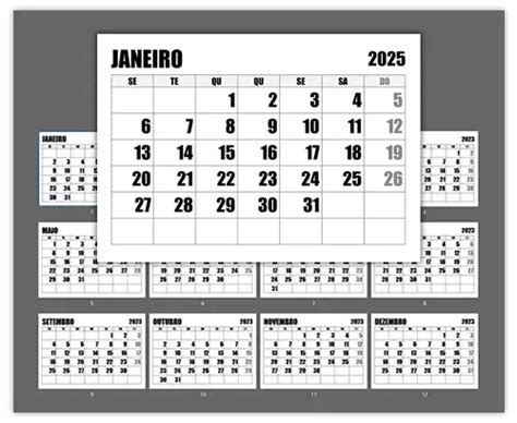 Calendário mensal 2025 para imprimir – statusgid.ru