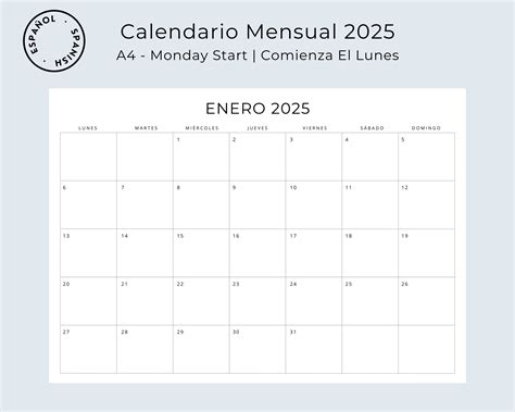 2024 & 2025 Calendario Español 2024 2025 Planificadores Mensuales ...