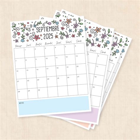 Calendario 2025 para Imprimir · Lovely Lillies