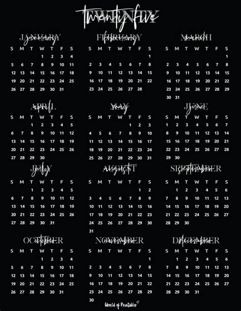 2025 Calendar Wallpapers - Wallpaper Cave