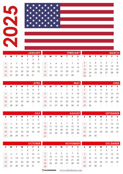 2025 Calendar USA: Dates And Holidays