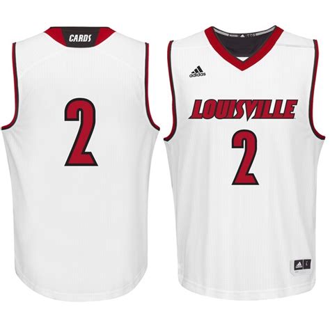Men's adidas #2 White Louisville Cardinals Replica Basketball Jersey ...