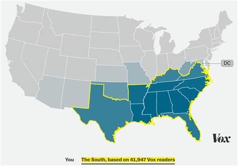 Which states count as the South, according to more than 40,000 readers ...