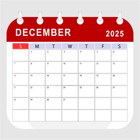 diciembre 2025 calendario. mensual planificador modelo. domingo ...