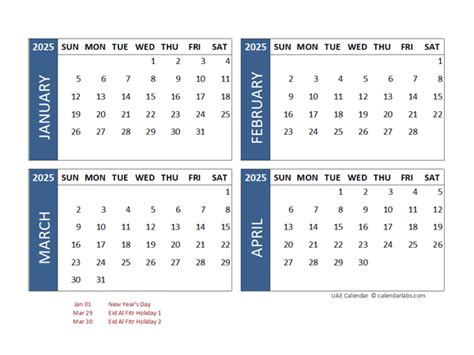Uae Calendar 2025 Printable - Janot Loralee