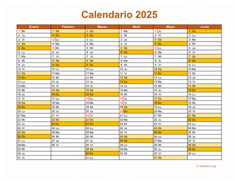 Calendario de México del 2025 con los días festivos | WikiDates.org