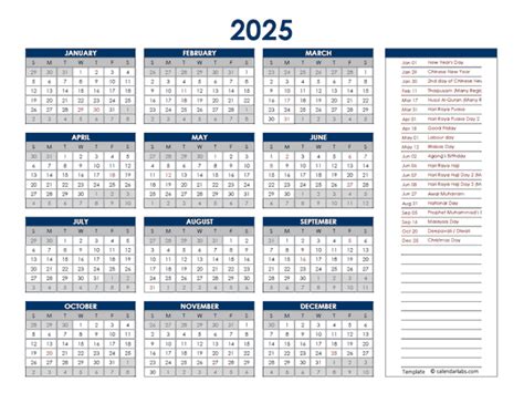 Calendar 2025 Malaysia Public Holiday Pdf - Paul Hemmings