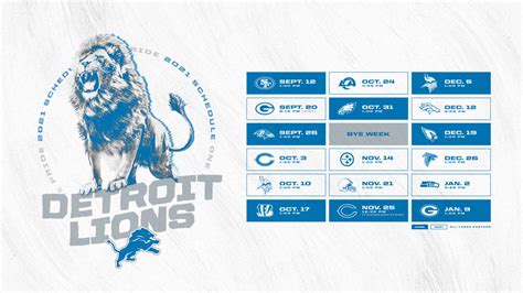 Detroit Lions 2024-2024 Schedule Printable - Bev Rubetta