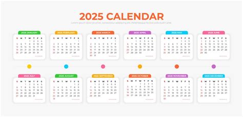 Plantilla de calendario 2025 | Vector Premium