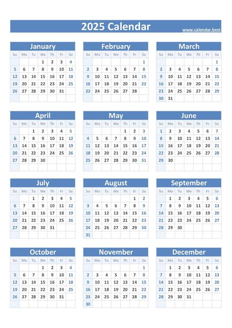 2025 printable calendar with week numbers and holidays