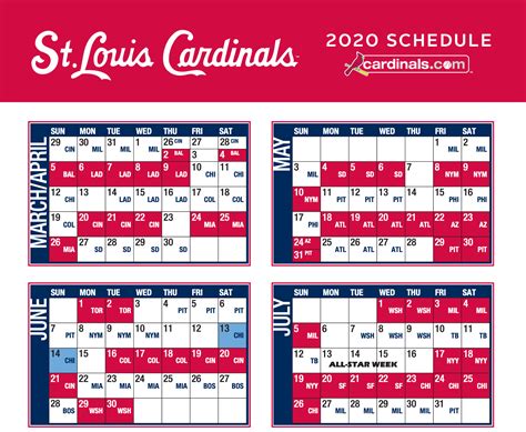 Printable Cardinals Schedule - Customize and Print