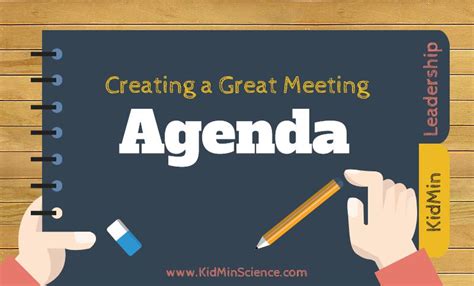 How to Create a Meeting Agenda - KidMinScience