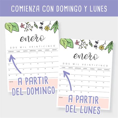 Calendario 2025 · Tidy Plans