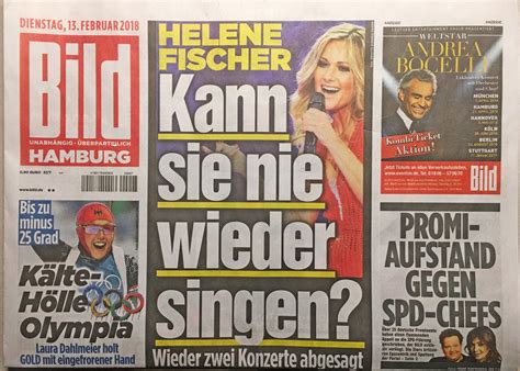Bild Zeitung De Schlagzeilen Des Tages